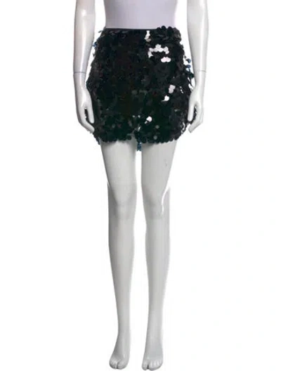 Pre-owned Simon Miller Patterned Mini Skirt In Black
