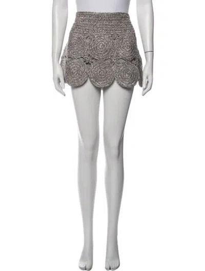 Pre-owned Simon Miller Patterned Mini Skirt In Black