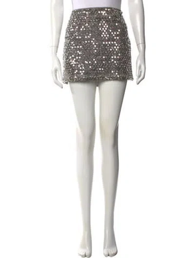 Pre-owned Simon Miller Patterned Mini Skirt In Black/white