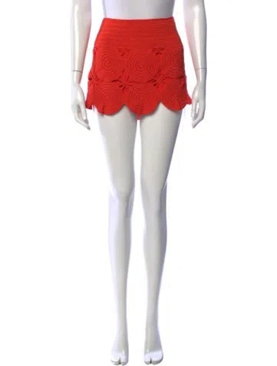Pre-owned Simon Miller Patterned Mini Skirt In Orange