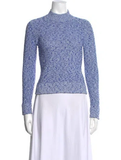 Pre-owned Simon Miller Patterned Mock Neck Sweater In Blue