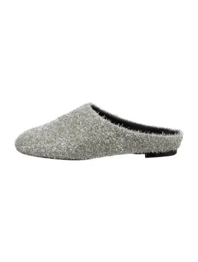 Pre-owned Simon Miller Patterned Mules In Silver