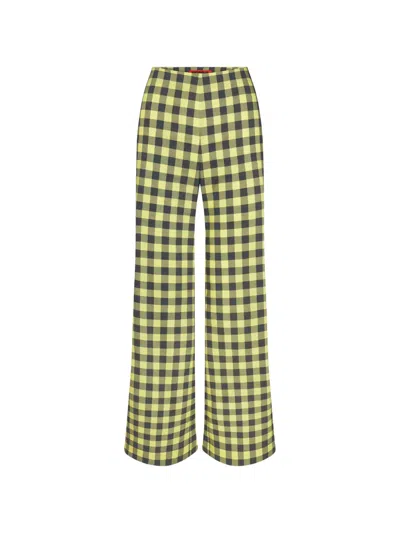 Simon Miller Pia Gingham Palazzo In Yellow