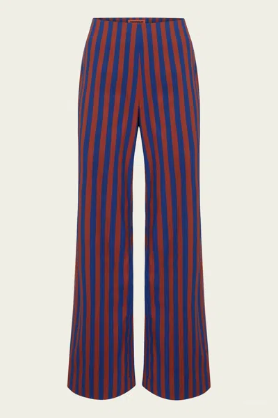 Simon Miller Pia Poplin Pant In Navy Henna In Multi