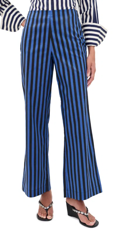 Simon Miller Pia Poplin Pants Cobalt Stripe
