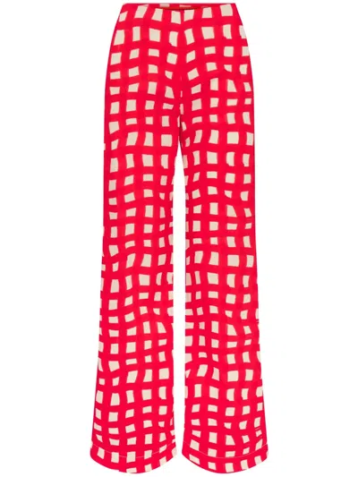 Simon Miller Pia Poplin Trousers In Red