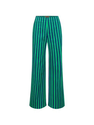 Simon Miller Pia Striped Trousers In Green