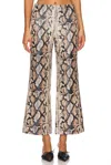 Simon Miller Pia Vegan Snake Pant In Snake Print In Black