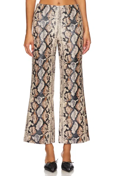 SIMON MILLER PIA VEGAN SNAKE PANT IN SNAKE PRINT