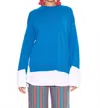 Simon Miller Pip Poplin Combo Sweater In Vivid Sky/macadamia In Multi