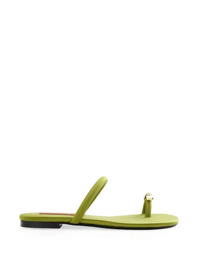 Simon Miller Pipe Crystal-embellished Sandals In Green