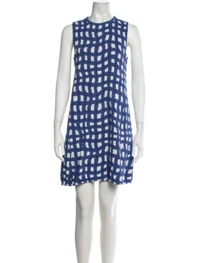 Pre-owned Simon Miller Plaid Print Mini Dress In Blue