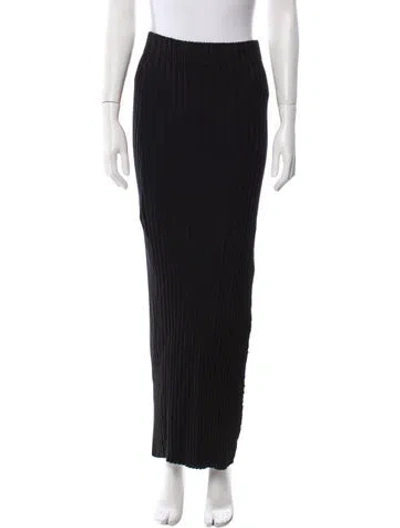 Pre-owned Simon Miller Pleated Accents Long Skirt In Black