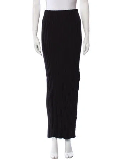 Pre-owned Simon Miller Pleated Accents Long Skirt In Black