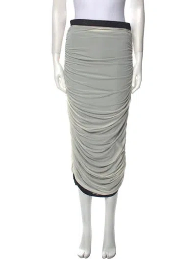 Pre-owned Simon Miller Pleated Accents Midi Length Skirt W/ Tags In Neutral