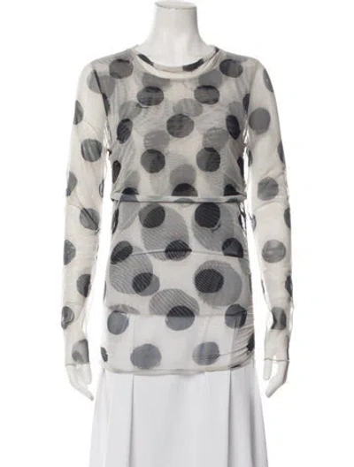 Pre-owned Simon Miller Polka Dot Print Crew Neck Top In Multicolor