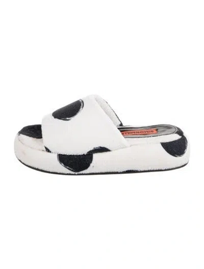 Pre-owned Simon Miller Polka Dot Print Flats In White