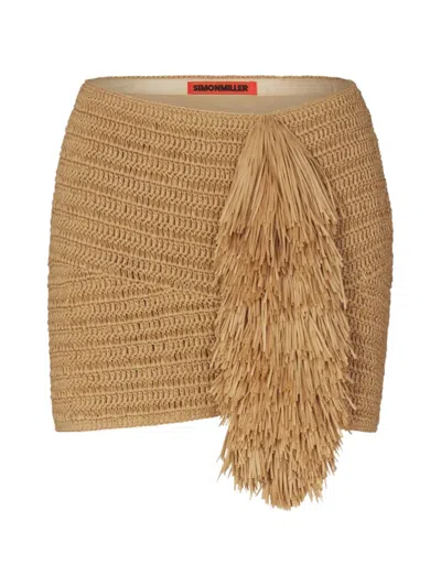 Simon Miller Pom Pom Mini Skirt In Brown