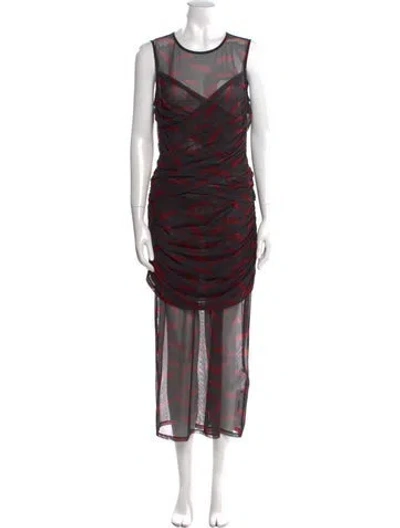 Pre-owned Simon Miller Printed Long Dress In Red