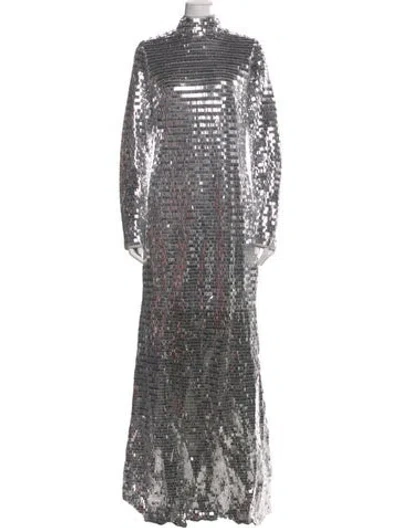 Pre-owned Simon Miller Printed Long Dress In Silver