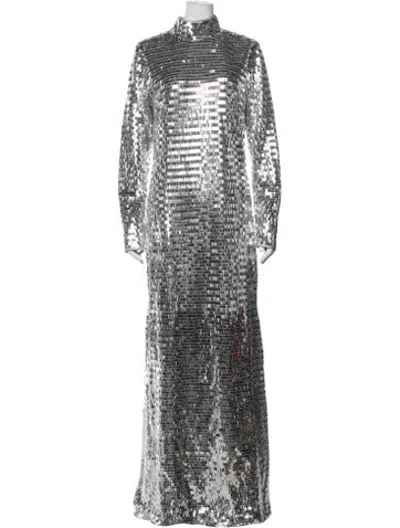 Pre-owned Simon Miller Printed Long Dress In Silver
