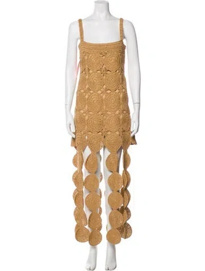 Pre-owned Simon Miller Printed Long Dress W/ Tags In Neutral