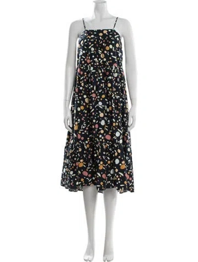Pre-owned Simon Miller Printed Midi Length Dress In Blue