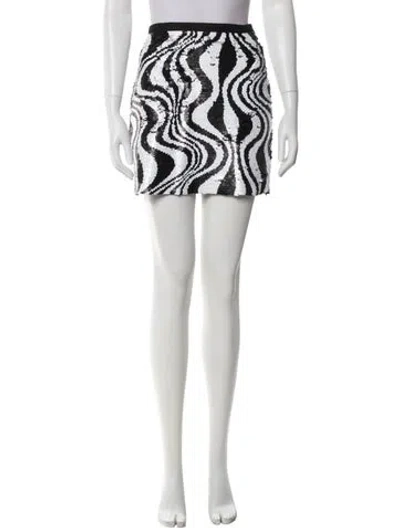 Pre-owned Simon Miller Printed Mini Skirt In Black