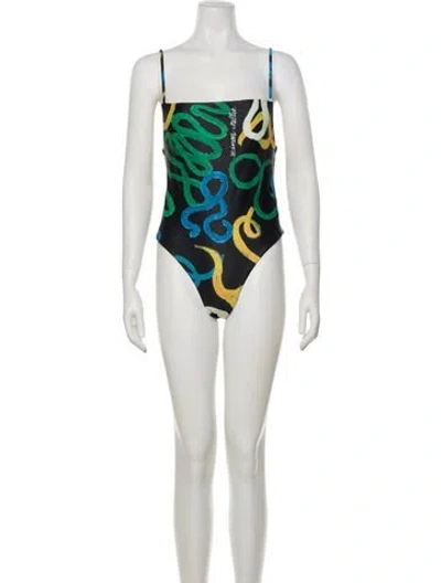 Pre-owned Simon Miller Printed One-piece In Black