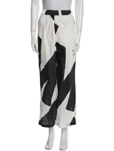 Pre-owned Simon Miller Printed Wide Leg Pants In Neutral