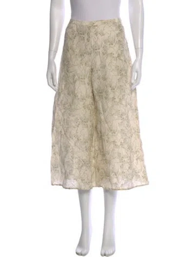Pre-owned Simon Miller Printed Wide Leg Pants In Neutral