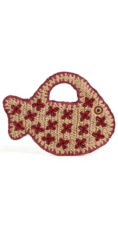 Simon Miller Puka Fish Bag Natural/burgundy