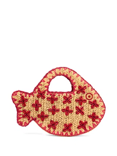 Simon Miller Puka Fish-shaped Mini Bag In Red