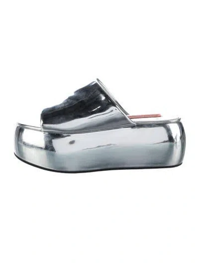 Pre-owned Simon Miller Pvc Slides In Blue