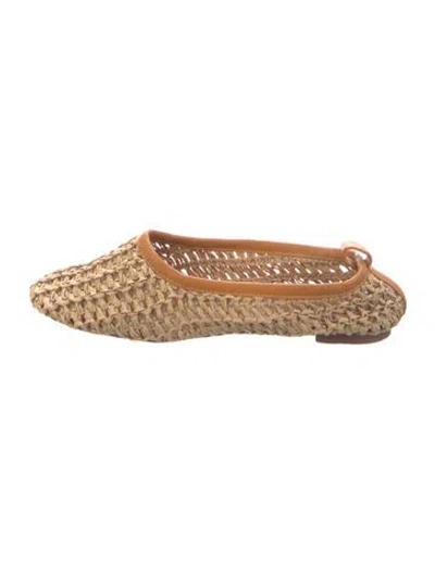 Pre-owned Simon Miller Raffia Ballet Flats In Neutral