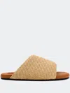 Simon Miller Raffia Bubble Slides In Neutrals
