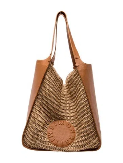 Pre-owned Simon Miller Raffia Bucket Bag In Neutral