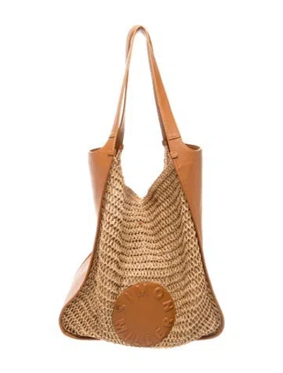 Pre-owned Simon Miller Raffia Bucket Bag In Orange