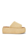Simon Miller Raffia Cloudy Platform In Neutral