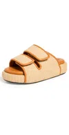 Simon Miller Cloudy Raffia Platform Slide Sandals In Natural