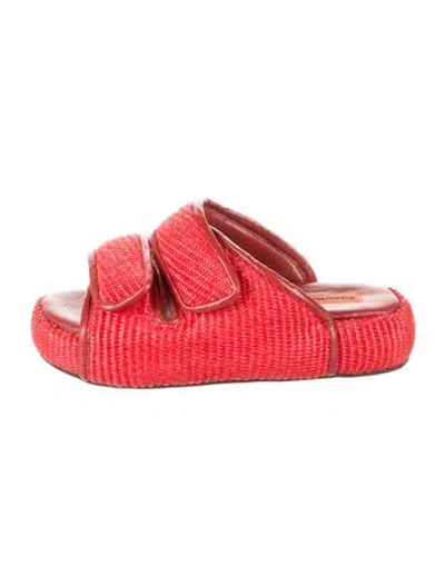 Pre-owned Simon Miller Raffia Espadrilles In Red