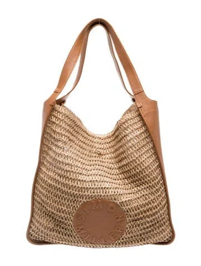 Pre-owned Simon Miller Raffia Hobo In Brown