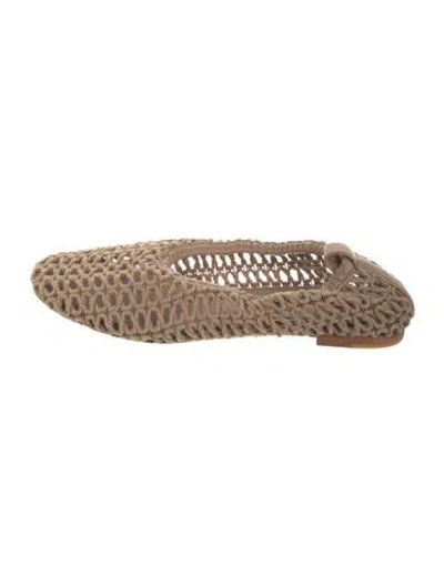 Pre-owned Simon Miller Raffia Lace Pattern Ballet Flats In Neutral