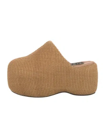 Pre-owned Simon Miller Raffia Mules In Neutral