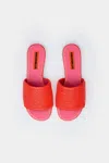 Simon Miller Raffia Salerno Slide In Red/pink In Multi