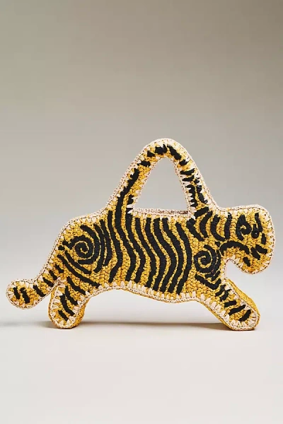 Simon Miller Raffia Tiger Bag In Animal Print