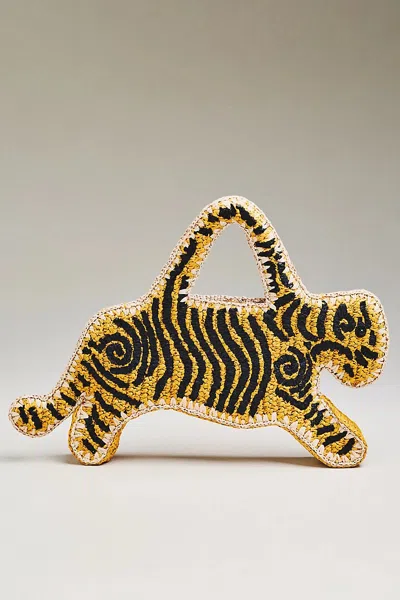 Simon Miller Raffia Tiger Bag In Multi