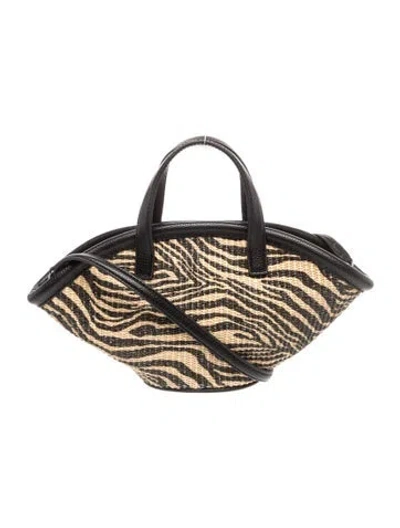 Pre-owned Simon Miller Raffia Top Handle Bag In Neutrals