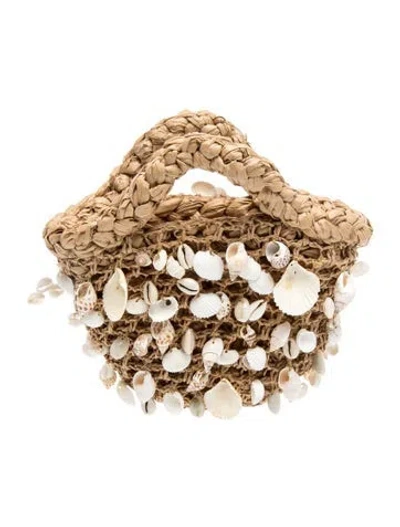 Pre-owned Simon Miller Raffia Top Handle Bag W/ Tags In Neutrals