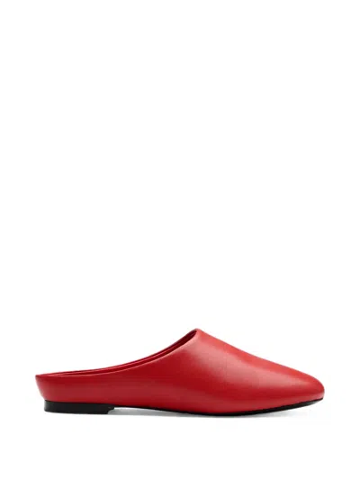 Simon Miller Riad Leather Mules In Red